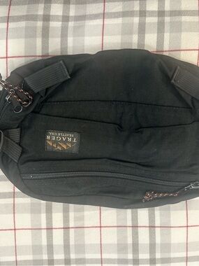 Black Men's Waist Bag - Durable Everyday Sling